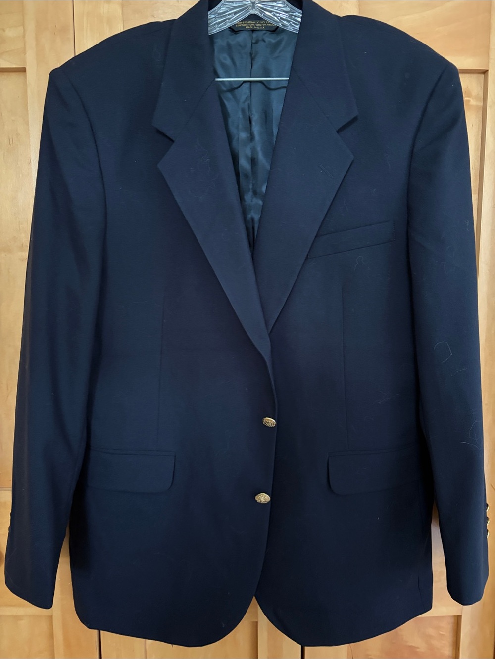 Men's Navy Sport Coat with Gold Buttons